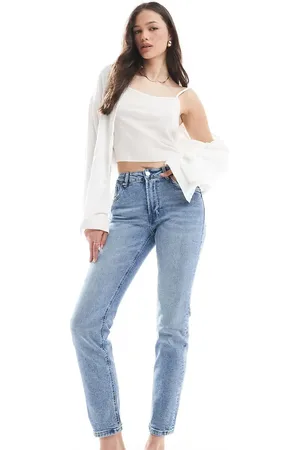 Stradivarius Tall - D10 - mom-jeans i slim fit