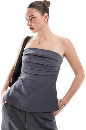 ASOS Plisseret og bandeau-top i ponte - Del af sæt