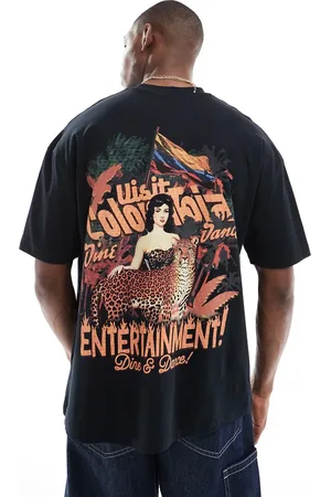 ASOS Oversized T-shirt med byprint foran og bagpå