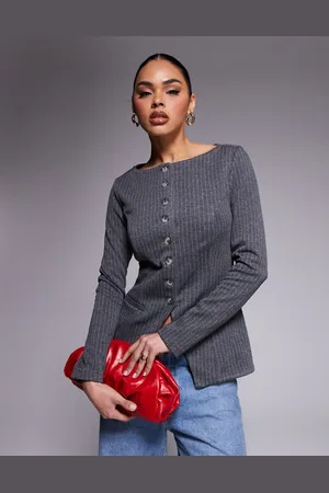 River Island Grå langærmet top