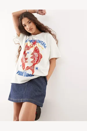 Reclaimed Og oversized T-shirt med fiskegrafik