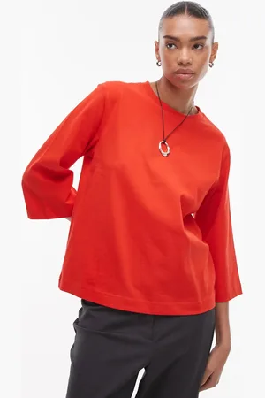 ARKET T-shirt i kraftigt stof med 3/4-ærmer-Multifarvet