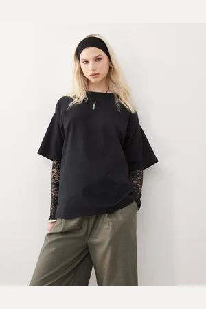 Reclaimed T-shirt med blondelag