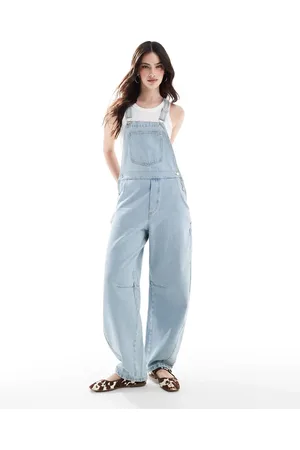 ASOS Lyse og forvaskede overalls med barrel-ben og slid