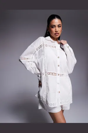 River Island Skjorte med blondeindsatser - Del af sæt
