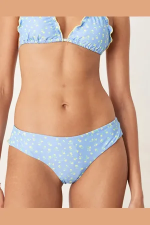 Kulani Kinis Lemon Bloom - bikinitrusser med g-streng og bølgekant samt citronmotiver