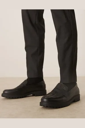 ASOS Sorte loafers med vævet design