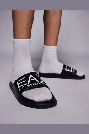 EA7 Armani - - Sorte strand-sliders med logo