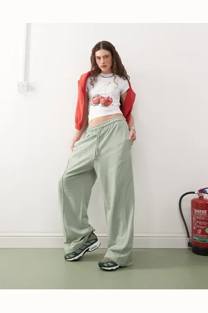 COLLUSION Oversized joggingbukser med splejset design-Grøn