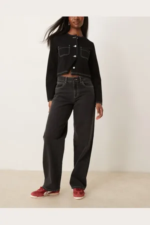 Dickies Herndon - Løstsiddende jeans i forvasket sort