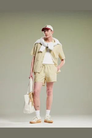 ASOS Grønne og korte badeshorts i seersucker - Del af sæt