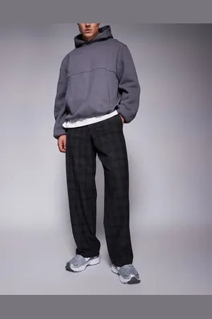 ASOS Sorte elegante bukser med vide ben og tern