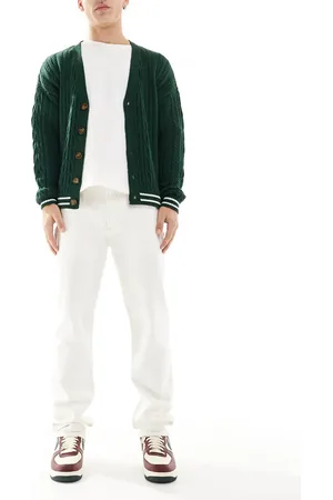 Lee West - Vasket hvide jeans med lige ben i regular fit