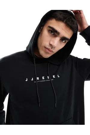 JJ Oversized hættetrøje med logo på brystet