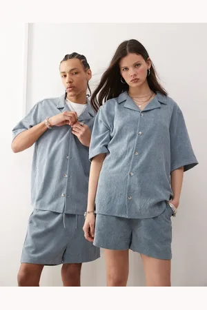 Reclaimed Unisex - fløjlsskjorte
