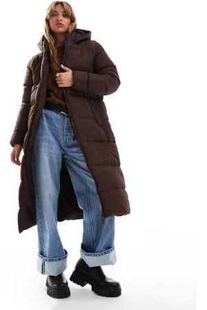 Threadbare 2-i-1-dynejakke/-longline-vest med aftagelige ærmer med lynlås