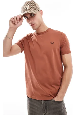 Fred Perry Lysebrun ringer-T-shirt