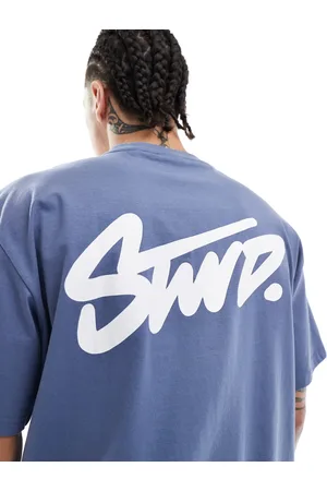 Pull&Bear STWD - Mørkeblå T-shirt