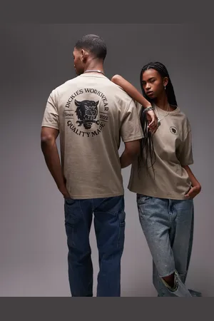 Dickies Wrench Tiger - Gyldenbrun T-shirt med grafisk print på ryggen