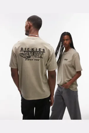 Dickies Service Station - Gyldenbrun T-shirt med grafisk print på ryggen