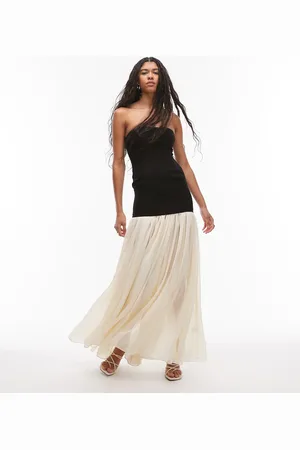 HEIRESS BEVERLY HILLS Bandeau-maxikjole med sænket talje i chiffon