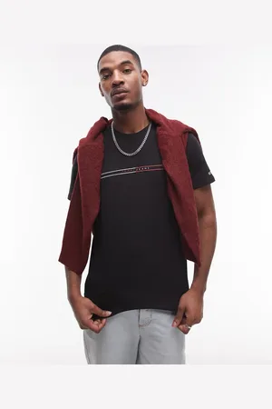 Tommy Hilfiger T-shirt med lineært logoprint