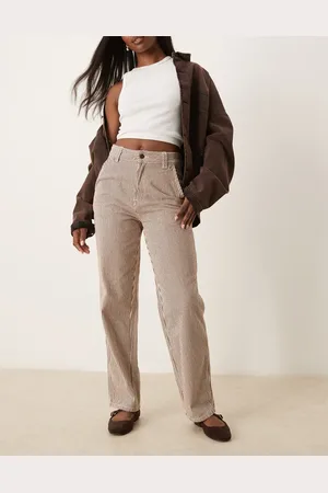 Dickies Tømrer-jeans med brune/hvide striber i afslappet pasform