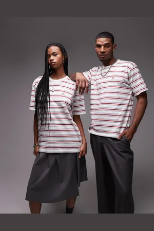Dickies Lewistown - Hvid og rød T-shirt med striber