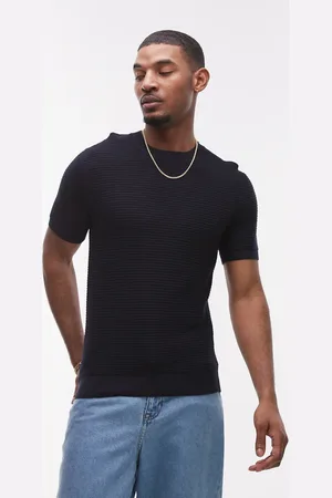 MANGO Ribstrikket T-shirt