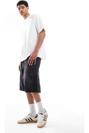 Bershka Sorte cargoshorts i denim