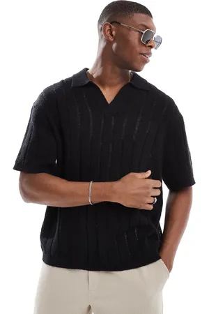 Pull&Bear Strikket poloskjorte