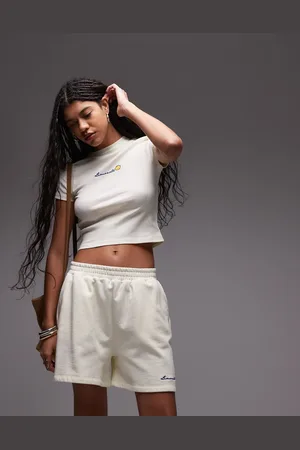 Topshop Råhvide joggingshorts med 