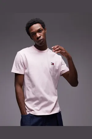 Tommy Hilfiger Pastellyserød T-shirt med almindeligt logomærke