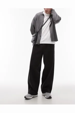 Topman Vasket sorte bukser i twill