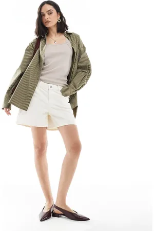 JJXX Offwhite denimshorts-Hvid