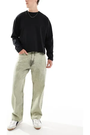 Dr Denim Omar - Afslappede jeans med bred pasform, lige ben og gul toning