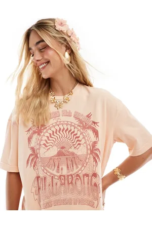 Billabong Lys ferskenfarvet klassisk strand-T-shirt