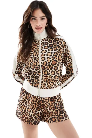 PUMA T7 - Træningsjakke med leopardprint
