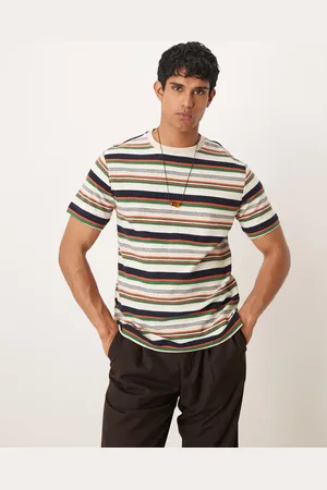 MANGO Flerfarvet T-shirt med striber