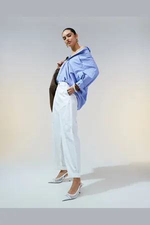 ASOS Råhvide tapered bukser med opsmøgne buksekanter