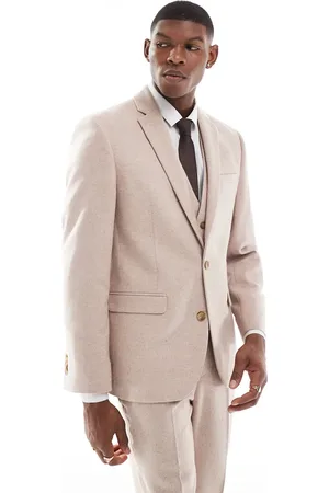 ASOS Slim Fit habitjakke i tweed- og uldblanding