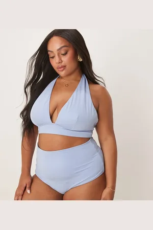 ASOS ASOS DESIGN Curve - Maya - Mix og match - Glat bikinitop med halterneck