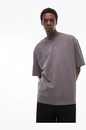 Topman Mellemgrå ekstremt oversized T-shirt