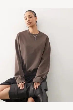 Weekday Essence - Mørkebrun sweatshirt