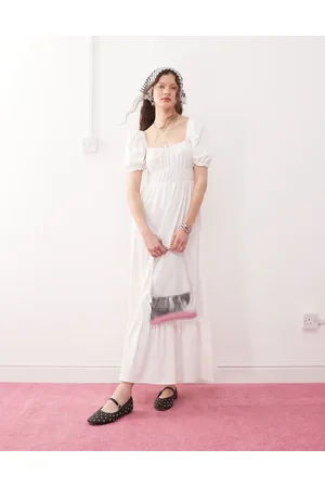Miss Selfridge Maxikjole med pufærmer