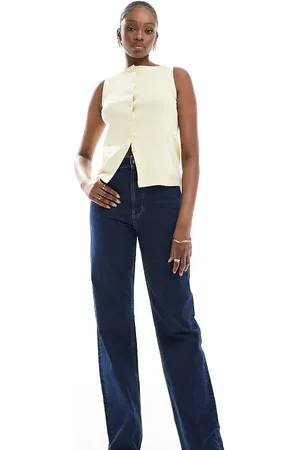 ASOS ASOS DESIGN Tall - Jeans med comfort-stretch og lige ben i skyllet vask-Marineblå
