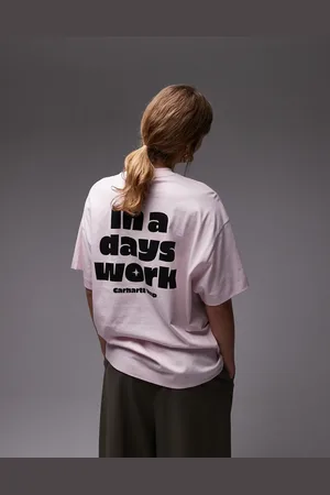 Carhartt Day Off - Pink T-shirt med print på ryggen
