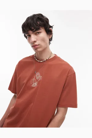 Topman T-shirt i oversized fit med marguerit-broderi