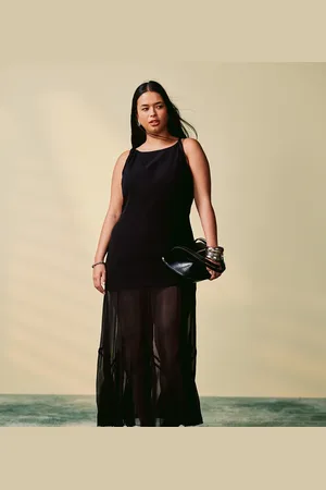 ASOS ASOS DESIGN Curve - maxikjole med sænket talje og fuld længde med kiler i sømkanten