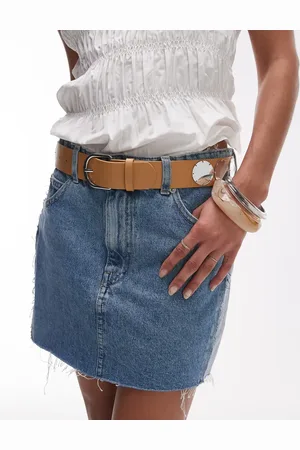 MANGO Lyst beige bælte med spejle-Neutral